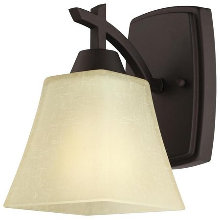 WESTINGHOUSE Midori Series Indoor Wall Fixture, 1Lamp, OilRubbed Bronze Fixture 63073